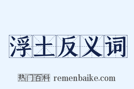 浮土反义词是什么意思的图片